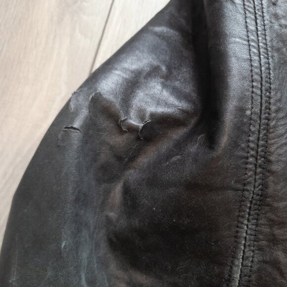 Daniel Two-Way Zip Oversized Leather Jacket - Picture 9 of 16